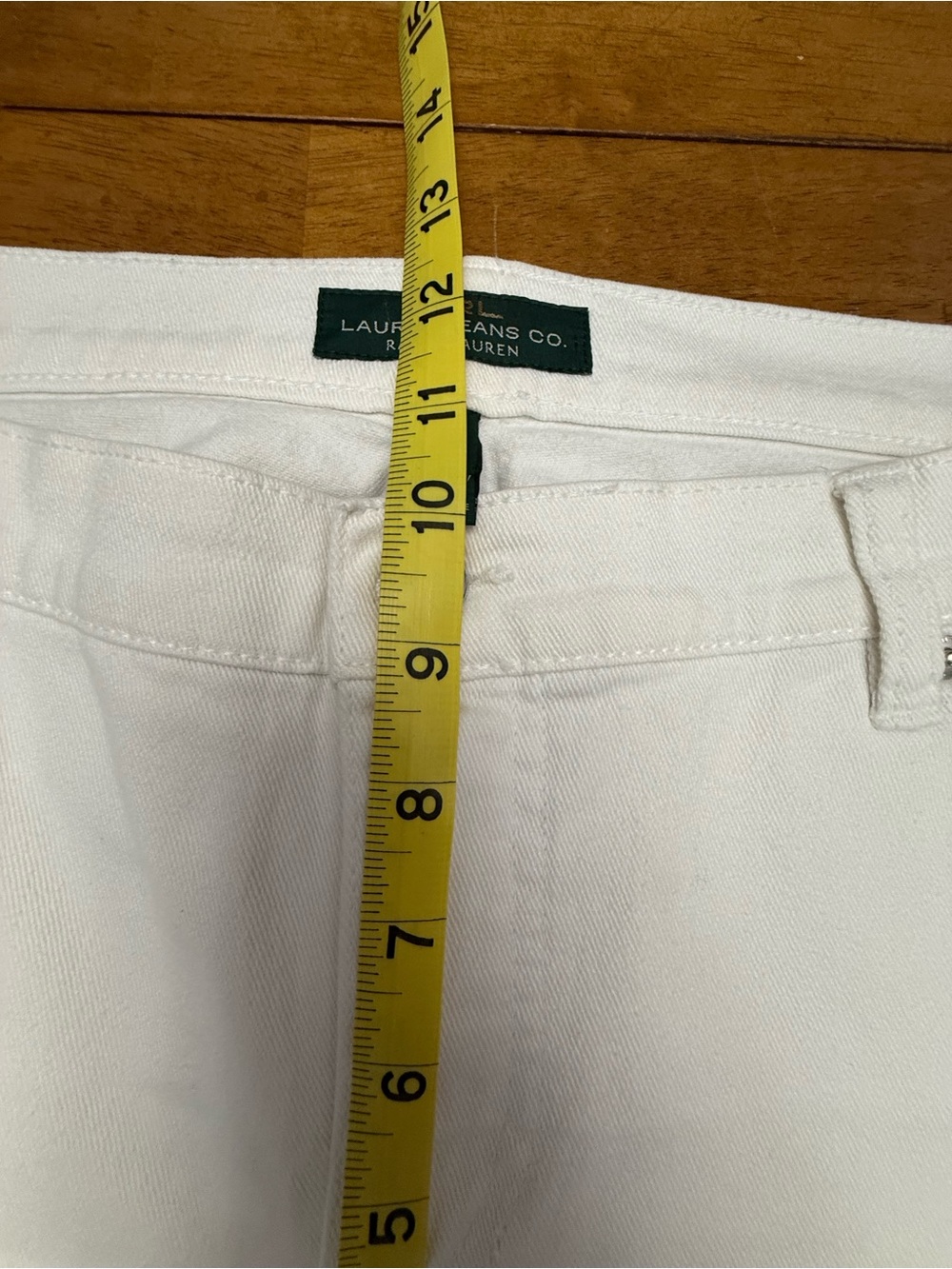 Lauren Ralph Lauren White Straight-Leg Women's Jeans 14W - Picture 6 of 8